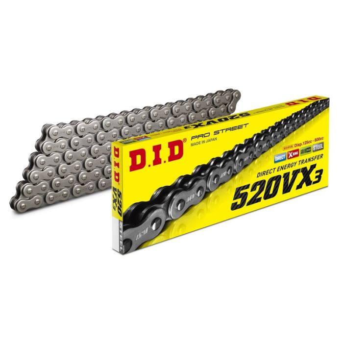 DID 520VX3 X-Ring 118 Chain & Connecting Link (FJ)