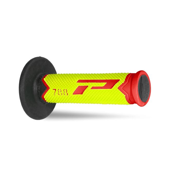 Progrip 788 Triple Density Grips - Red/FluoYellow/Black