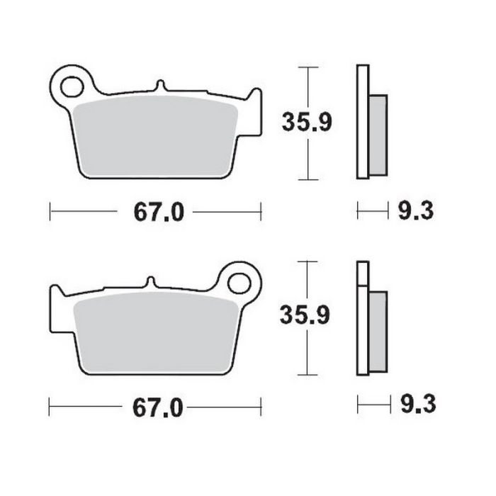 MMT Brake Pad Rear YZ+F03-.. KXF04-.. RMZ04-..