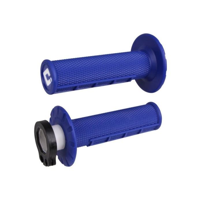 ODI Half-Waffle MX Lock-On Grip Set - Blue