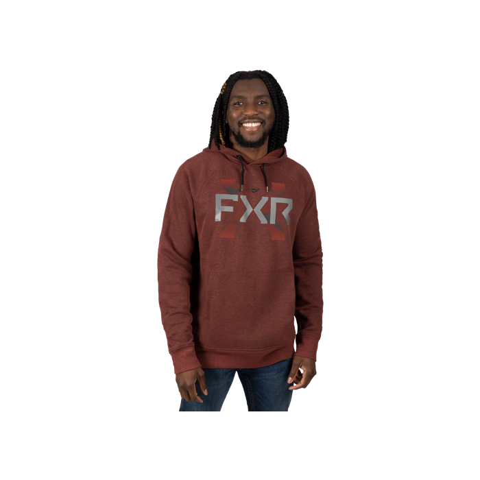 FXR Unisex Victory PO Hoodie Rust Heather/Grey