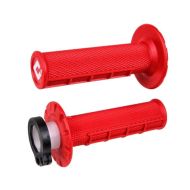 ODI Half-Waffle MX Lock-On Grip Set - Red