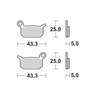 MMT Nitro Brake Pad Rear SX65 04-08 SX50 Front + Rear